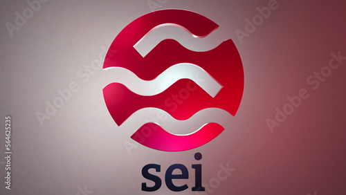 Sei logo and font on dark background photo