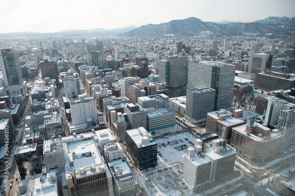 Obraz premium 北海道 札幌 冬景色 素材