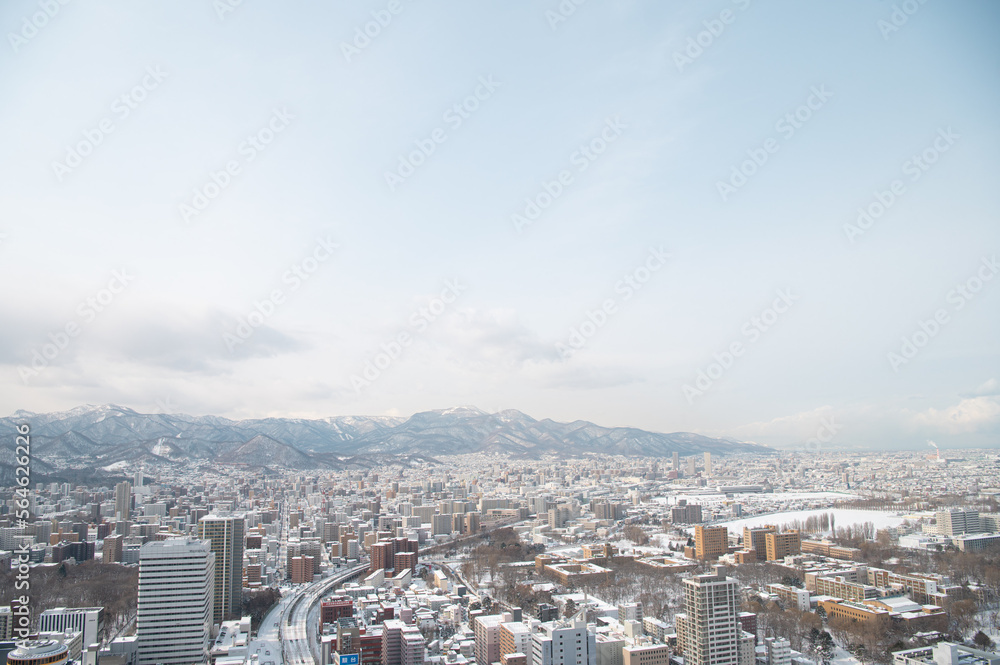 Obraz premium 北海道 札幌 冬景色 素材