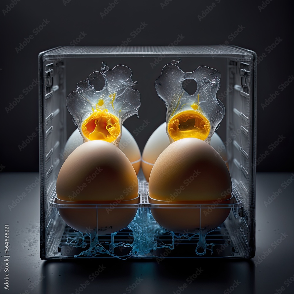 Lab grown eggs, future of egg industry, science experiment, generative