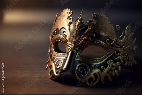 generative ai illustration of a carnival mask