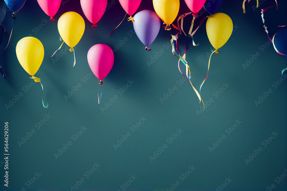 A digital render of a sea of balloons in various colors A digital render of a sea of balloons in various colors