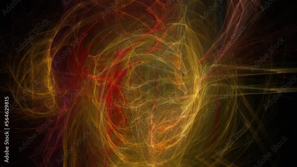 Smoke pattern in yellow and red flows upwards on a black background. Smoke pattern in yellow and red flows upwards on a black background.