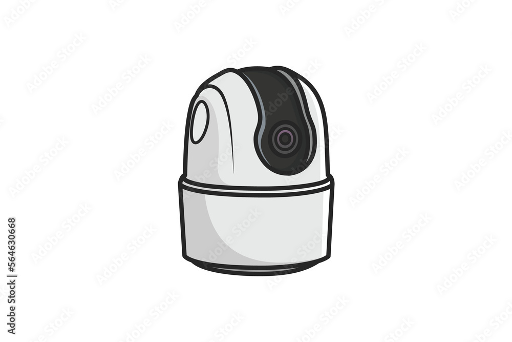 Stockillustratie Security CCTV Camera system vector illustration