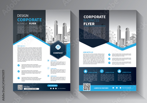 Brochure design, cover modern layout, annual report, poster, flyer in A4 with colorful triangles, geometric shapes for tech, science, market with light background