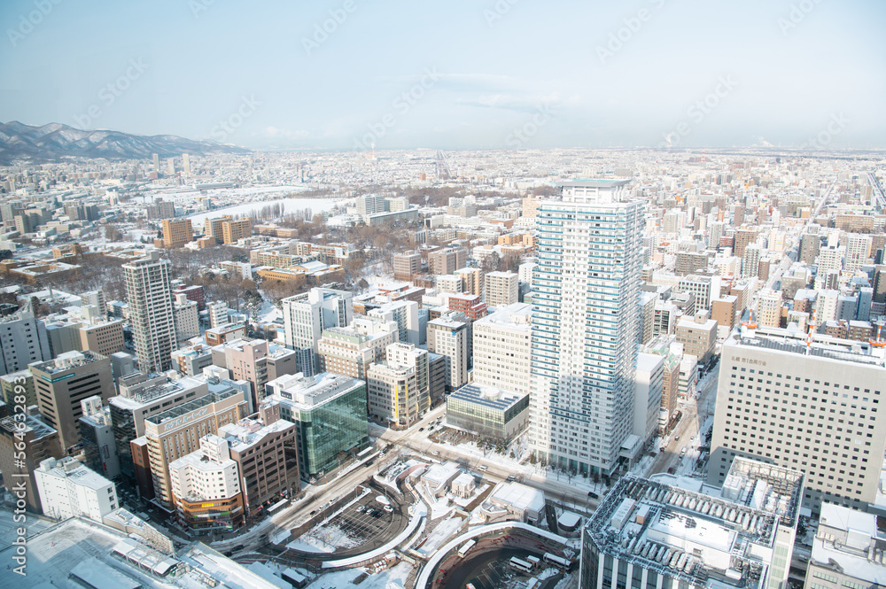 Fototapeta premium 北海道 札幌 冬景色 素材
