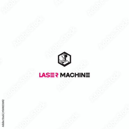 
The illustration consists of a laser cutting nozzle in the form of a symbol or logo. Laser cutting engraving.