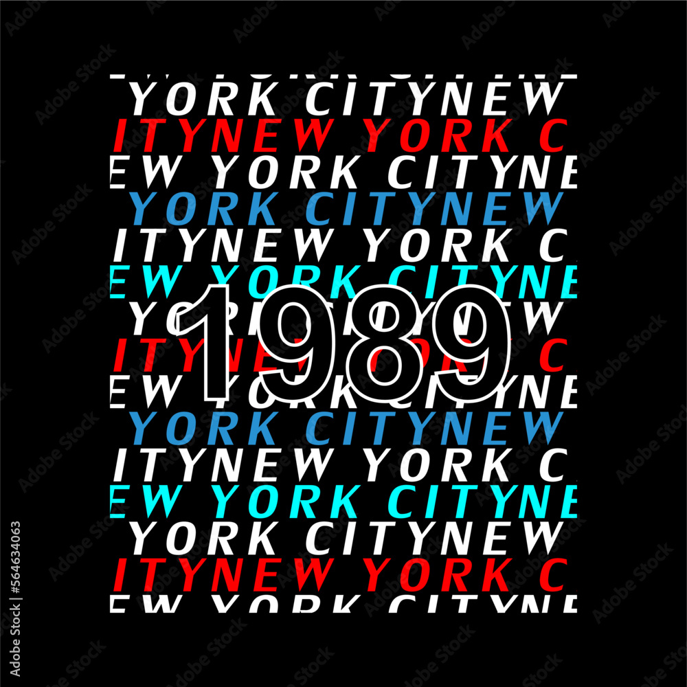 Obraz premium New York City design typography vector design text illustration t shirt Print