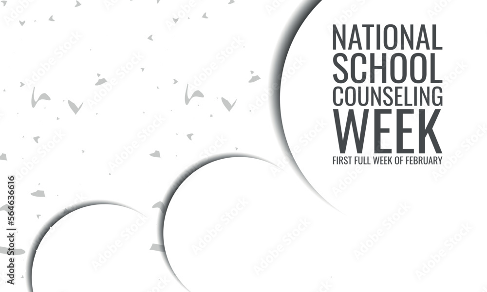 National School Counseling Week. Design suitable for greeting card