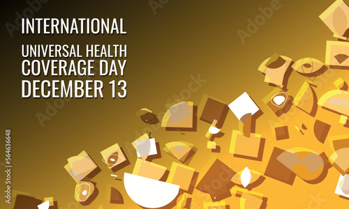 International Universal Health Coverage Day. Design suitable for greeting card poster and banner