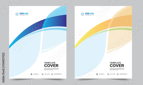 Cover design for annual report and business catalog, magazine, flyer or booklet. Brochure template layout. A4 cover vector EPS-10