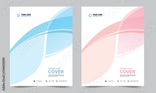 Cover design for annual report and business catalog, magazine, flyer or booklet. Brochure template layout. A4 cover vector EPS-10