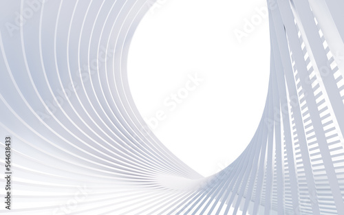 Abstract architecture and curves background, 3d rendering.