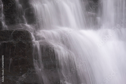 Long exposure of water flowing in a waterfall