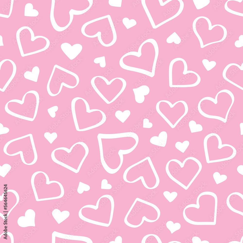 Seamless pattern Valentines day Hearts vector illustration Seamless pattern Valentines day Hearts vector illustration