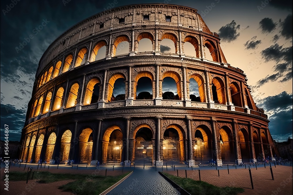 Colosseum Illustration Idea . Genarative AI