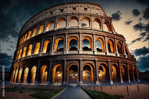 Colosseum Illustration Idea . Genarative AI