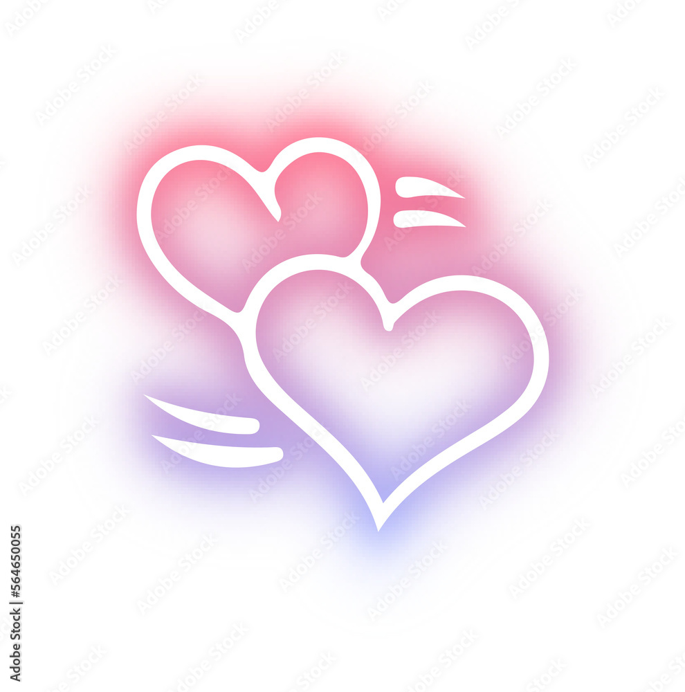 Collection of Heart neon