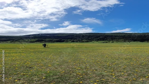 two people in silence contemplating the peace in the middle of the immensity of the landscape