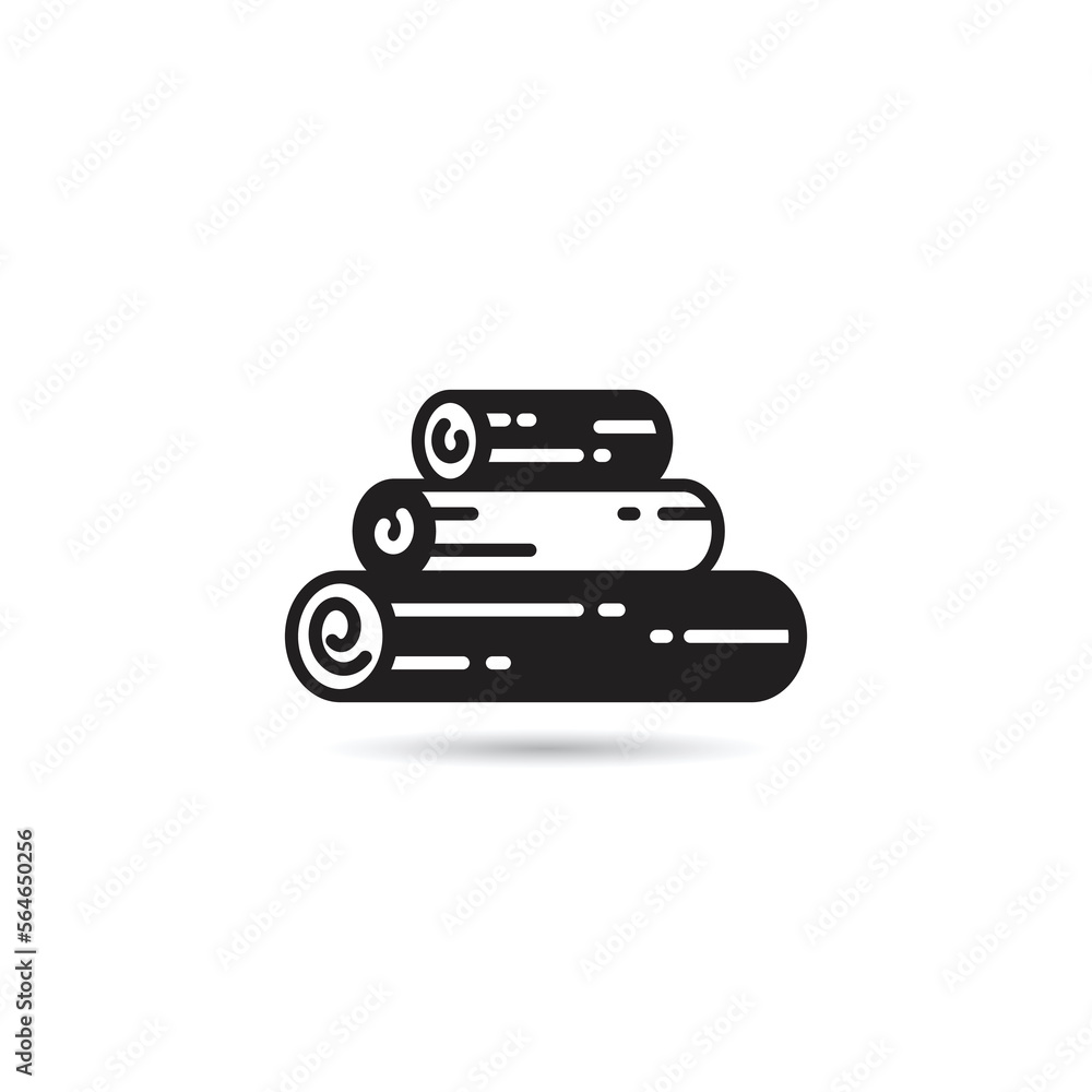 firewood icon on white background