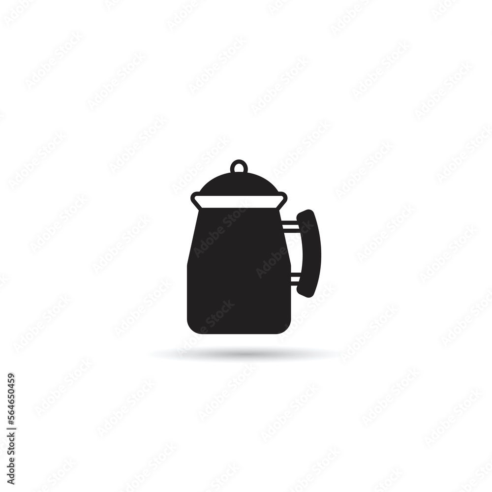 Obraz premium kettle icon on white background
