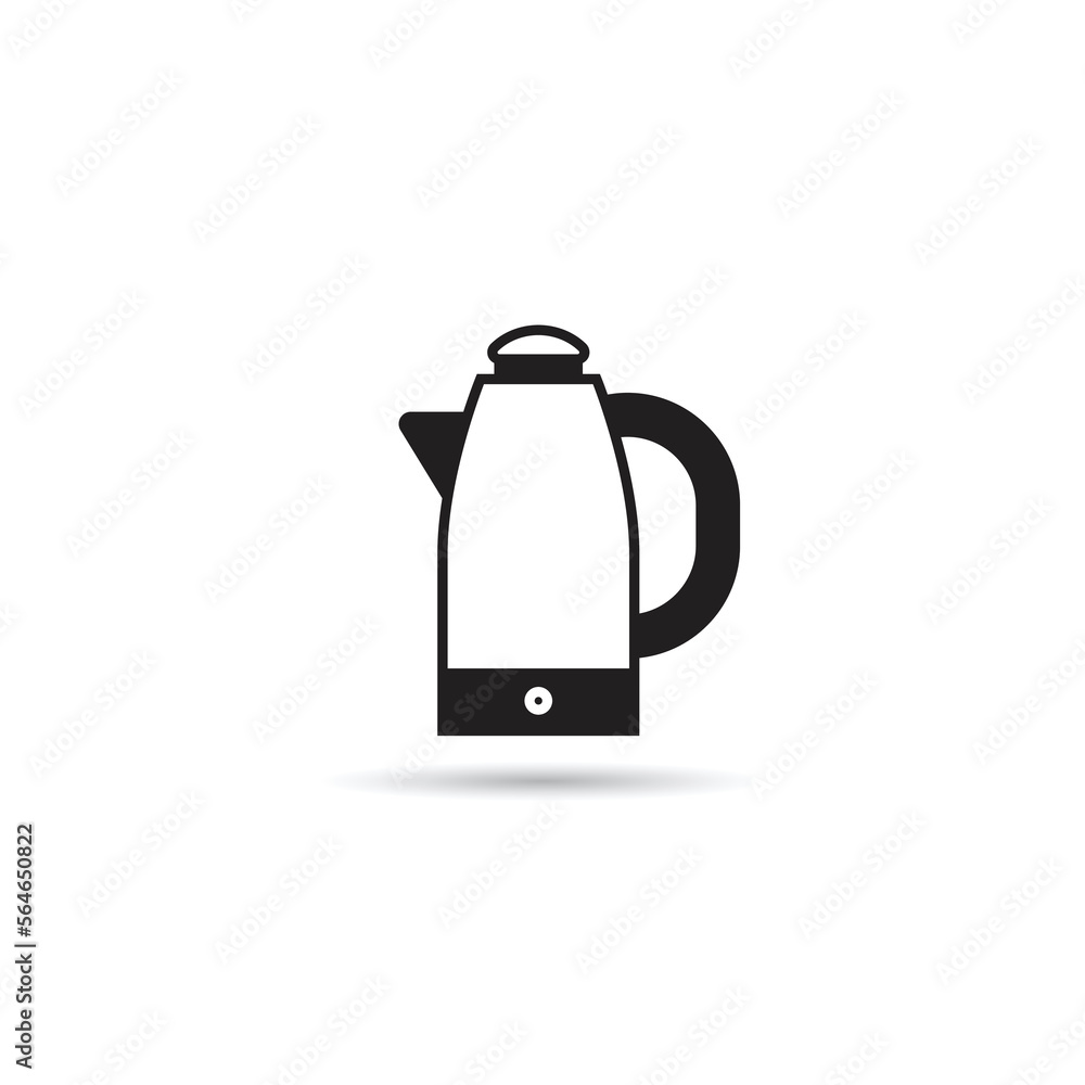 electric kettle icon on white background electric kettle icon on white background