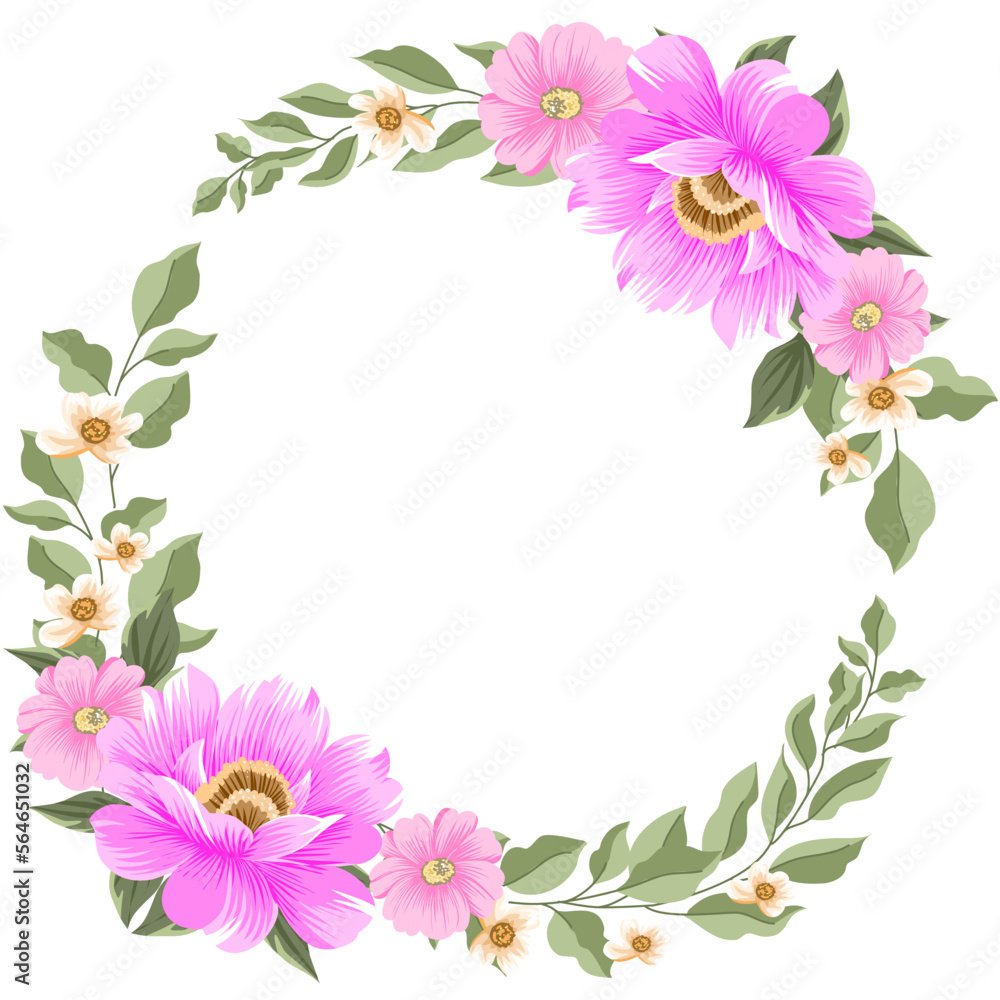 florals on a frame with spring for decoration , wedding , postcard , invitation ,design , logo florals on a frame with spring for decoration , wedding , postcard , invitation ,design , logo