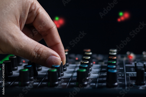 hand, sound engineer, adjust the sound Stage concepts, performances, concerts