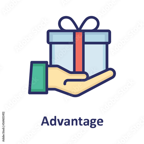  Advantage, benefactor Vector Icon which can easily modify or edit
