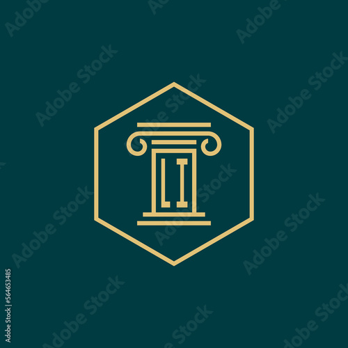 LI initials monogram logo design template law firm attorney creative logo modern
