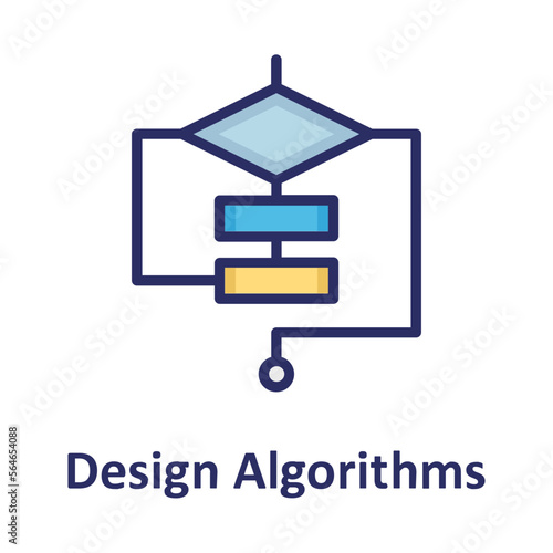 Algorithm, assign algorithm Vector Icon which can easily modify or edit