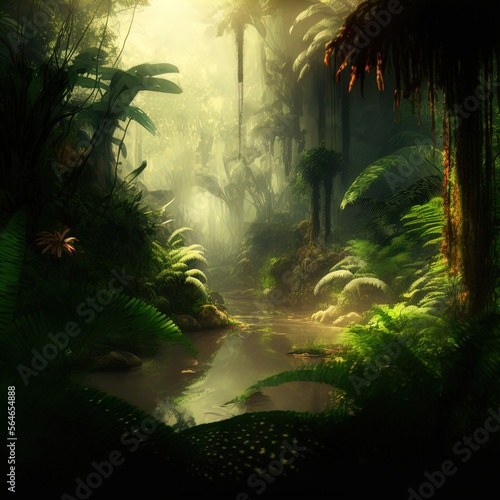A dense tropical rainforest. © ECrafts