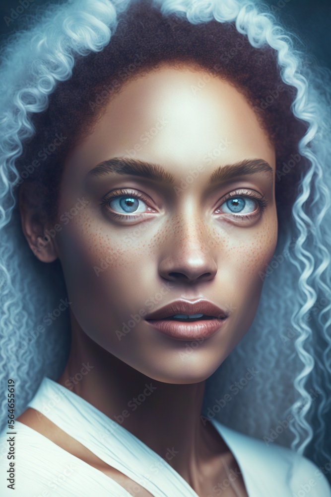A beautiful portrait of a young woman generative ai A beautiful portrait of a young woman generative ai
