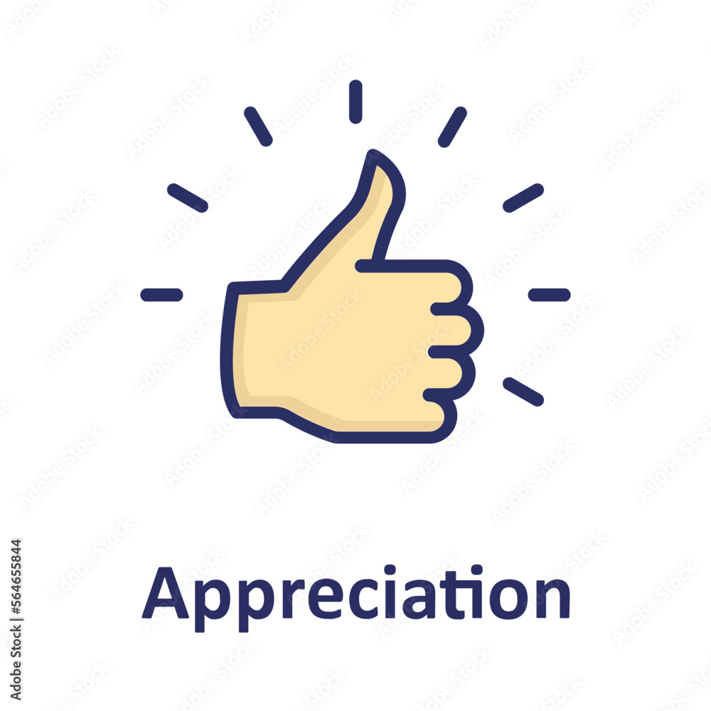 Appreciation, excellent Vector Icon which can easily modify or edit

