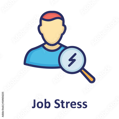 Occupational stress, pressure Vector Icon which can easily modify or edit

