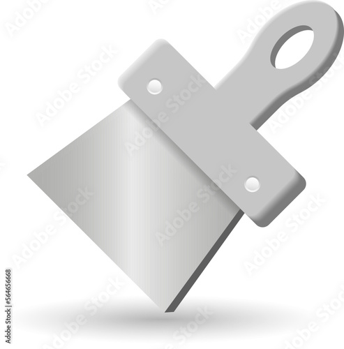 Scraper icon. 3d illustration from construction instruments collection. Creative Scraper 3d icon for web design, templates, infographics and more