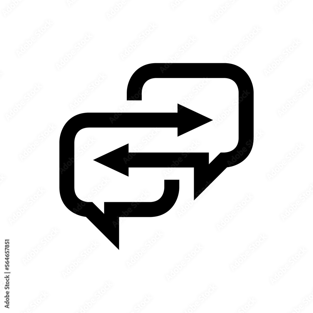 Intersecting arrows bubble speech Intersecting arrows bubble speech