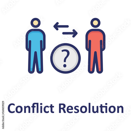 Conflict resolution, disagreement Vector Icon
