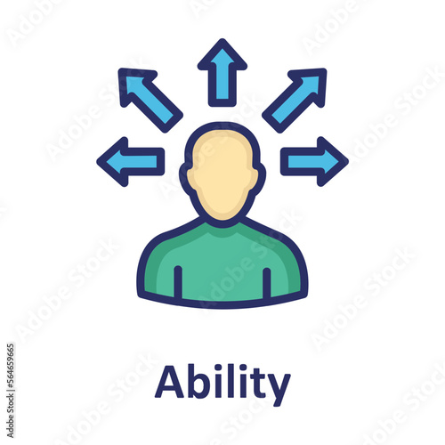 Ability, capability Vector Icon

