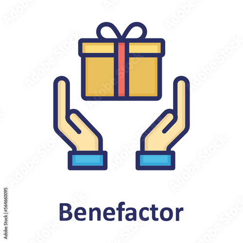 Altruism, benefactor Vector Icon

