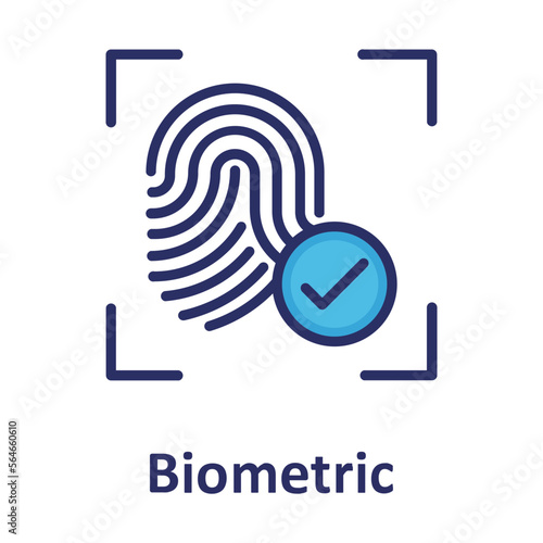 Biometric, identification Vector Icon 