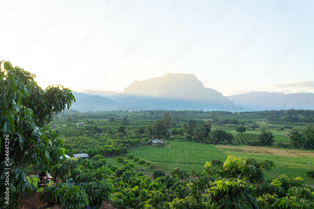 Naklejka premium Scenery view, Doi Luang Chiang Dao, Chiang Dao District, Chiang Mai Province