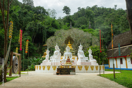 Monument of the Buddha in the robes of the Emperor, Ban Tham Temple, Chiang Dao District, Chiang Mai Province photo