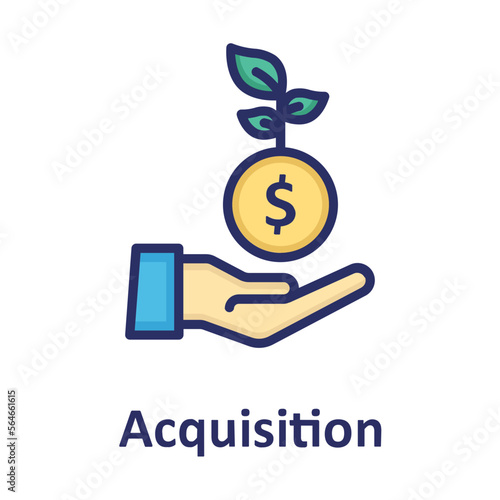 Acquisition, advantages Vector Icon
