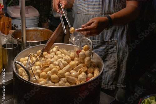 Deep-fried meatballs, a great recipe, Chiang Mai Walking Street, Chiang Mai