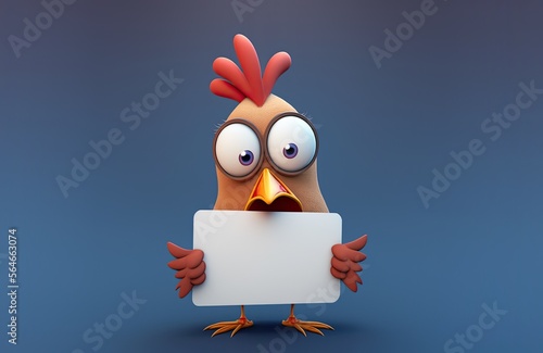 Cute Cartoon Rooster Charac...