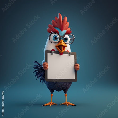 Cute Cartoon Rooster Charac...