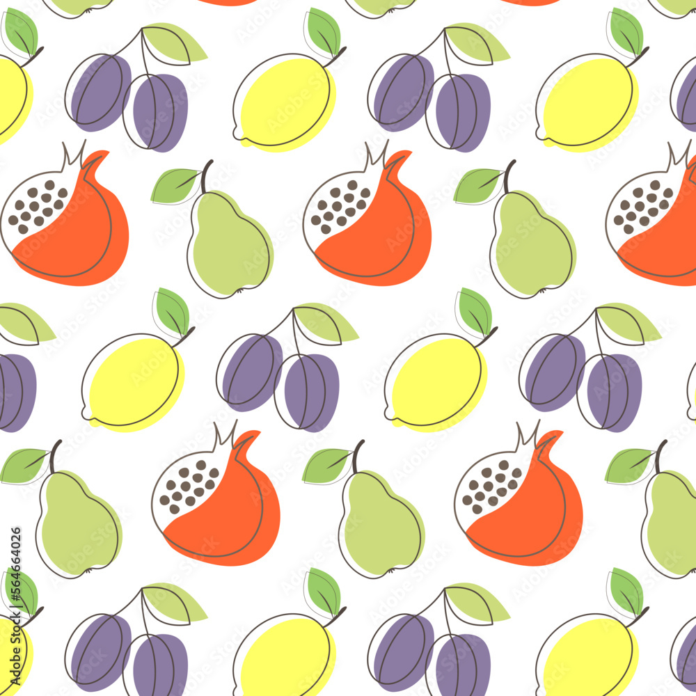 Delicious pattern with four kinds of fruits Delicious pattern with four kinds of fruits