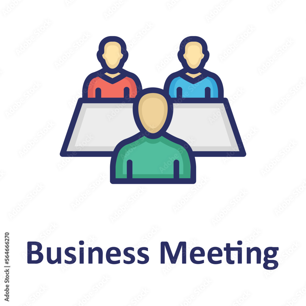 Business meeting, discussion Vector Icon
Business meeting, discussion Vector Icon
