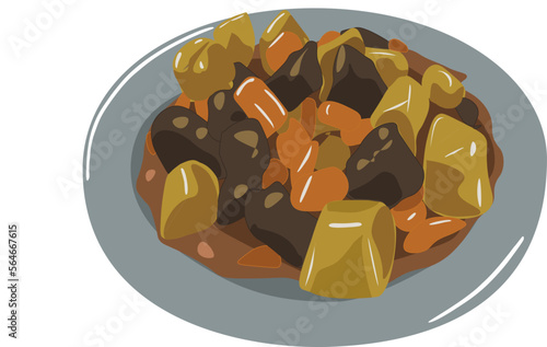 Plato de carne guisada